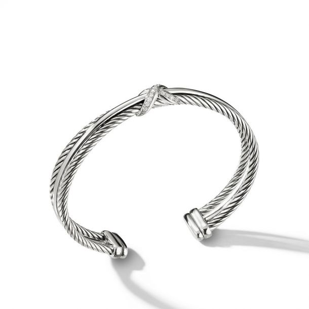 David yurman crossover bracelet with diamonds deals