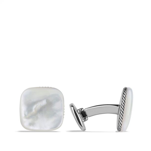 David Yurman Cuff Links with Mother of Pearl