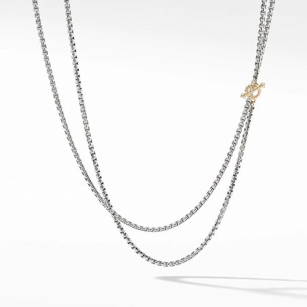 David Yurman DY Bel Aire Chain Necklace with 14k Yellow Gold