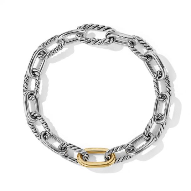 David Yurman DY Madison Chain Bracelet with 18K Yellow Gold