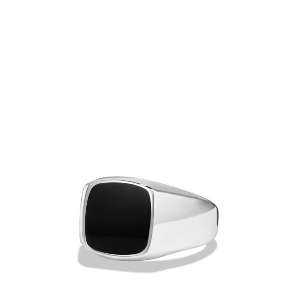 David yurman signet clearance ring with black onyx