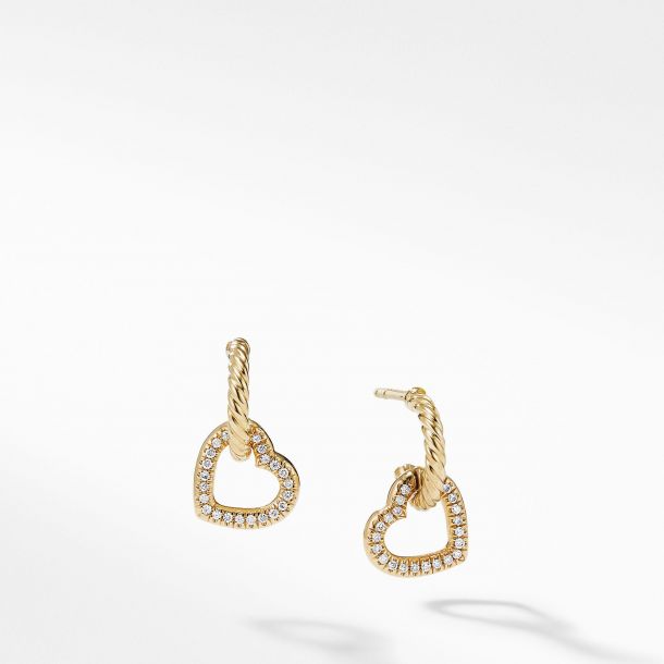 David yurman outlet cable heart earrings