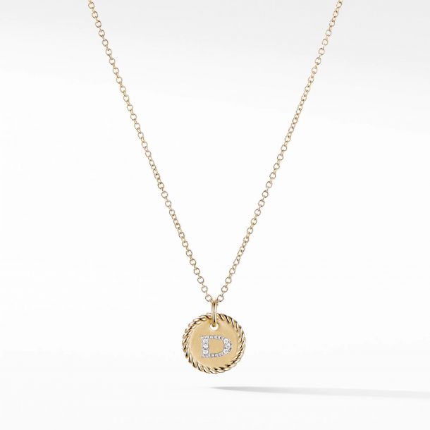 David yurman gold initial pendant discount