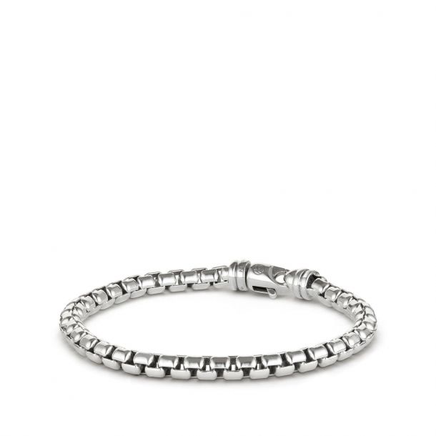 Men s David Yurman Large Box Chain Bracelet in Sterling Silver 5mm