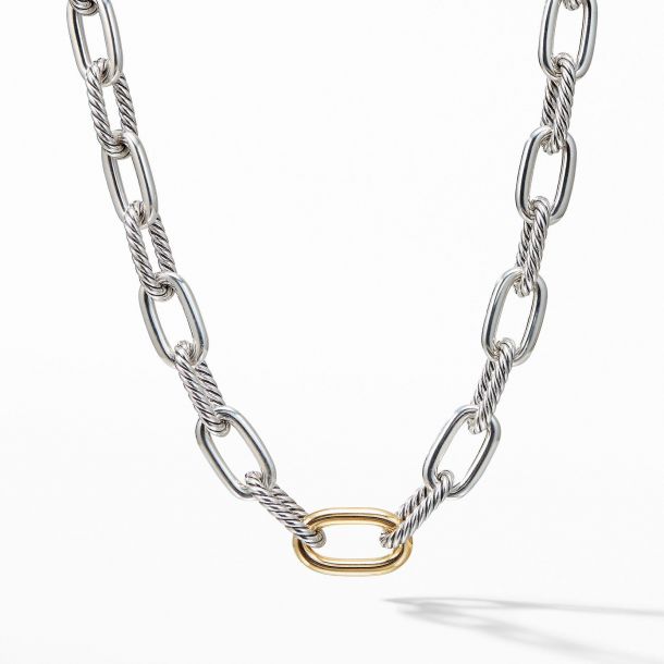 David Yurman Madison Medium Necklace with 18k Bonded Gold 11mm REEDS Jewelers