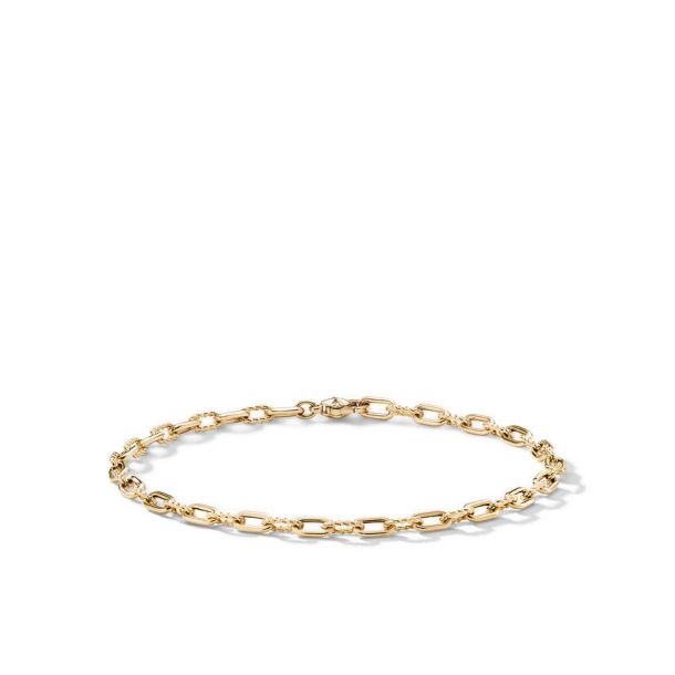 David Yurman DY Madison Thin Chain Bracelet in 18k Yellow Gold 3mm