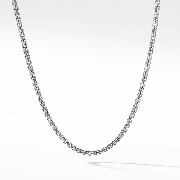 David Yurman Box Chain Necklace in Sterling Silver with 14K Yellow