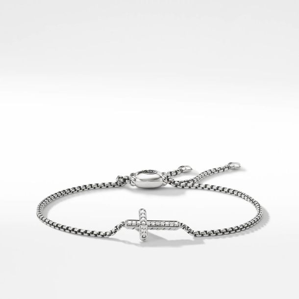 David Yurman Pave Cross Bracelet with Diamonds REEDS Jewelers