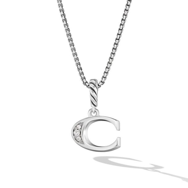David yurman initial necklace silver on sale