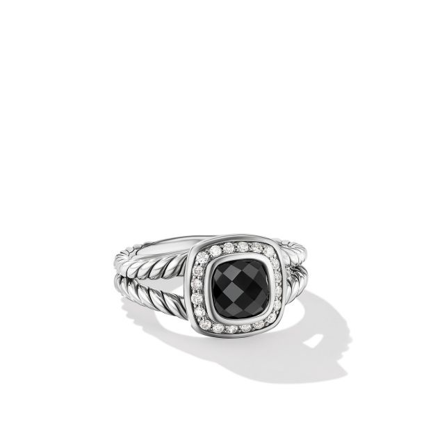 David yurman petite albion ring with black orchid and diamonds sale