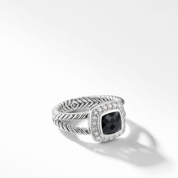 David yurman petite albion ring with black orchid and diamonds sale