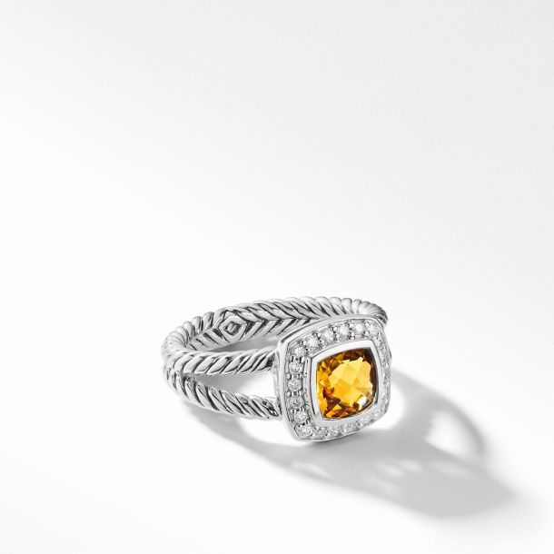 David Yurman Petite Albion Ring with Citrine and Diamonds REEDS Jewelers