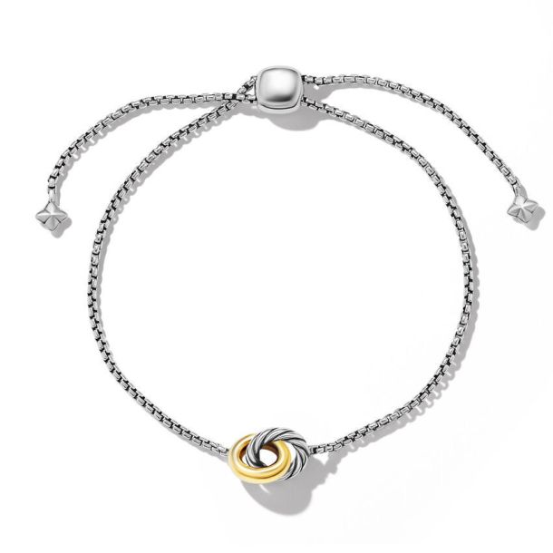 通販生活 ファッション Yurman David Petite Silver Sterling in Bracelet Linked Cable アクセサリー