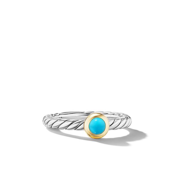 David Yurman Petite Cable Sterling Silver with 14K Yellow Gold and
