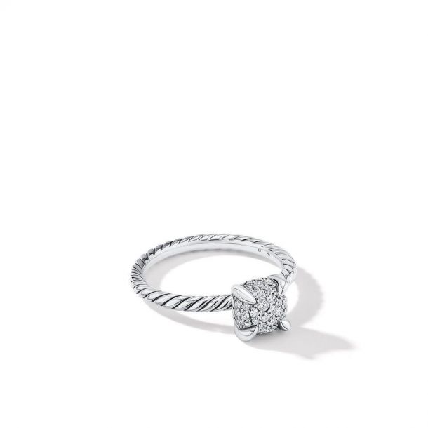 David Yurman Petite Chatelaine Ring with Full Pave Diamonds