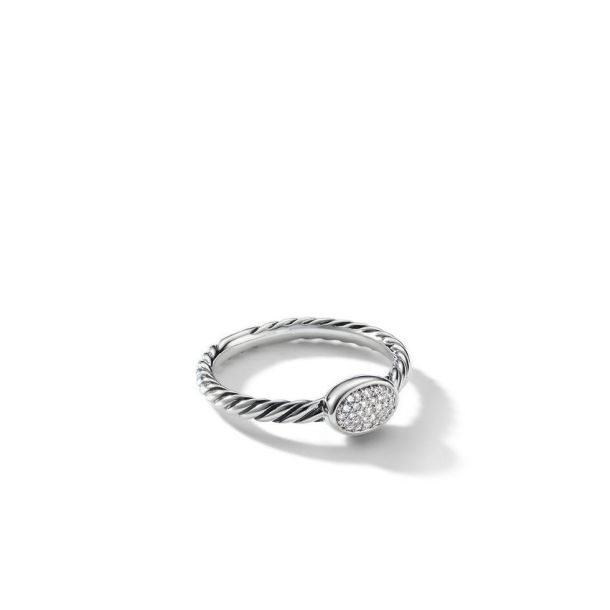 David yurman petite pave oval ring outlet with diamonds