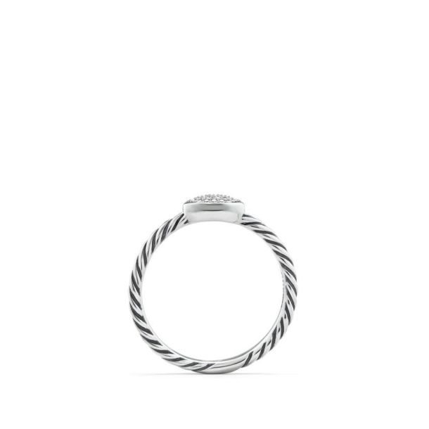 David yurman petite pave clearance oval ring with diamonds