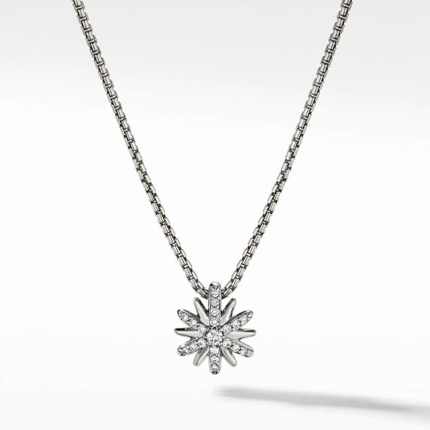David Yurman Petite Starburst Station Necklace with Diamonds REEDS Jewelers