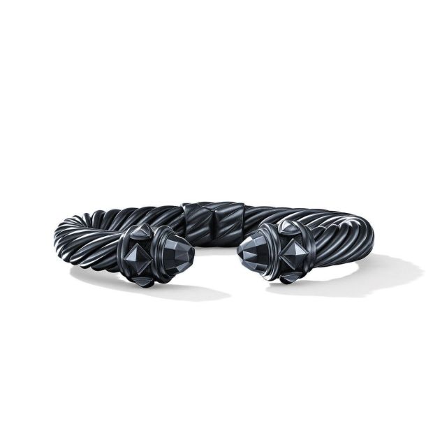 Aluminum cable bracelet in white store