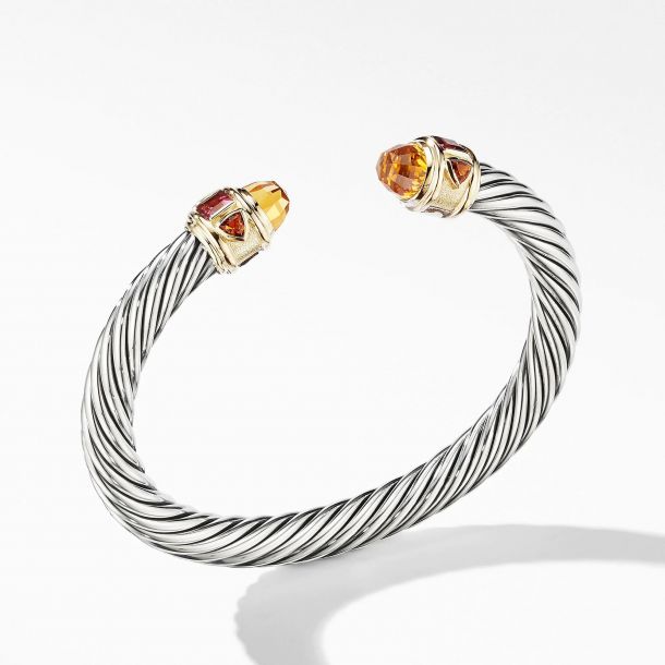 David Yurman Renaissance Bracelet with Citrine and 14k Yellow Gold 7mm
