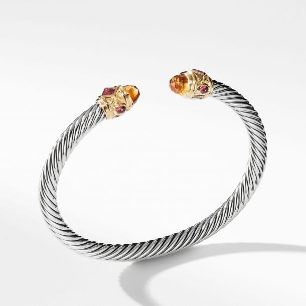 David Yurman Renaissance Bracelet with Citrine Rhodalite Garnet