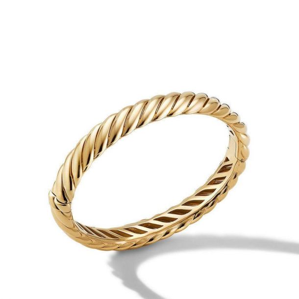 David Yurman Sculpted Cable Bracelet in 18k Yellow Gold