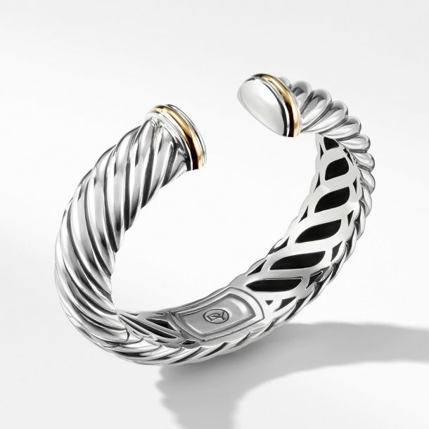 David Yurman Sculpted Cable Bracelet with an accent of 18k Gold