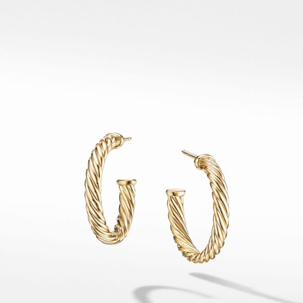 David yurman small cable hoop earrings outlet