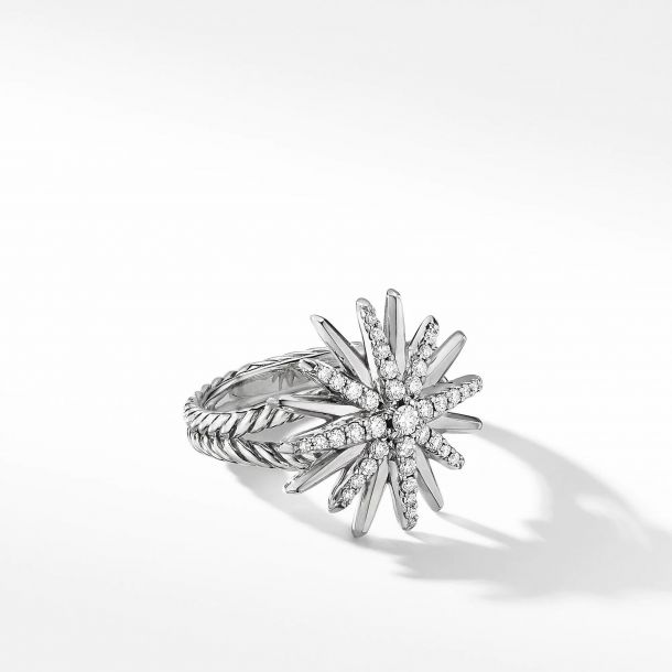 David Yurman Starburst Ring with Pave Diamonds