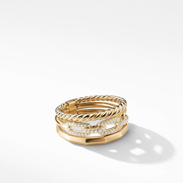 David yurman stax wide store ring with diamonds