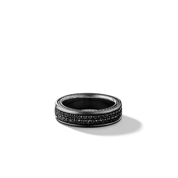 David yurman black sales diamond wedding band