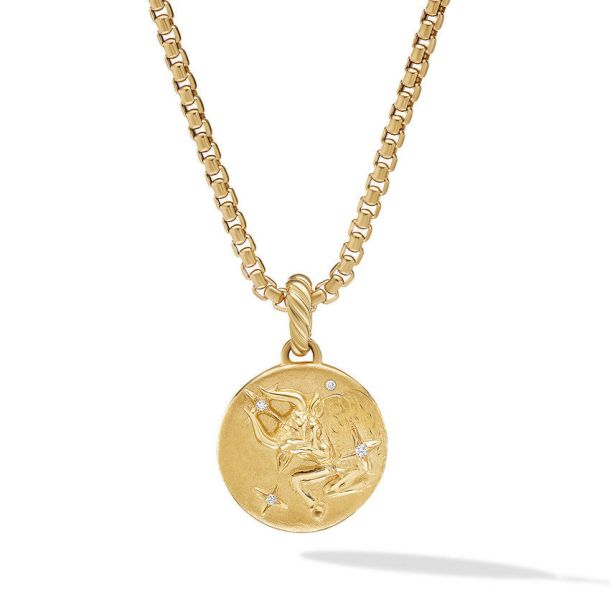 David Yurman Taurus Amulet in 18K Yellow Gold with Diamonds REEDS Jewelers