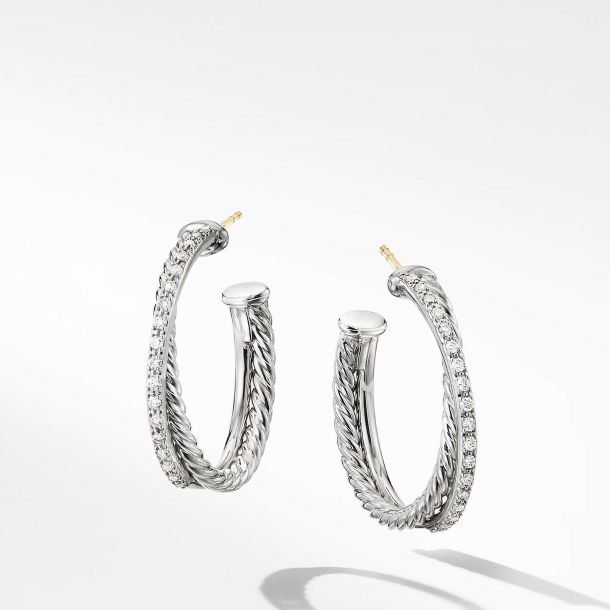 David yurman crossover hoop earrings top