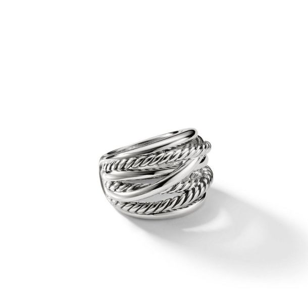 David yurman crossover wide ring with diamonds best sale