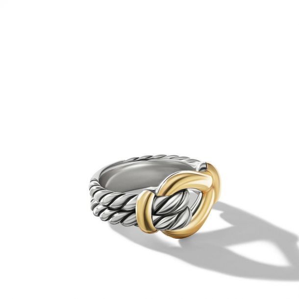David Yurman Thoroughbred Loop Ring with 18K Yellow Gold REEDS