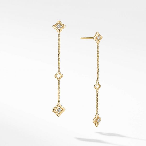 Quatrefoil Earring Backs in 18K Yellow Gold, 9mm