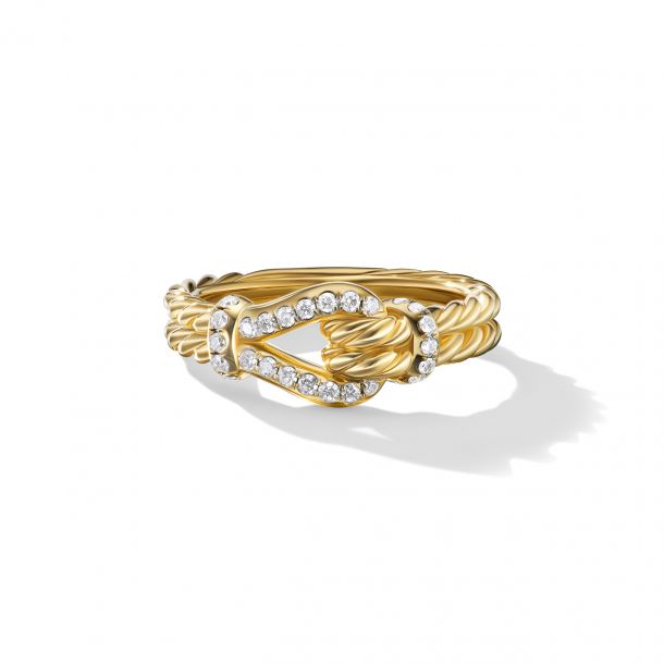 David yurman cable loop ring with diamonds top