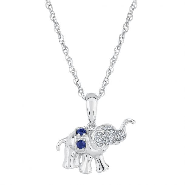 Sapphire outlet elephant necklace