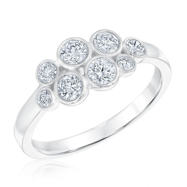 Diamond Bubbles Ring 7 8ctw