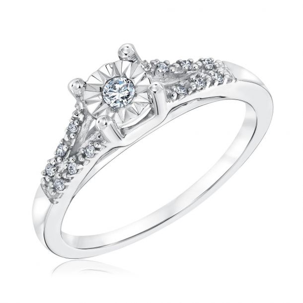 Ijzig Besluit namens Diamond Promise Ring 1/10ctw | REEDS Jewelers