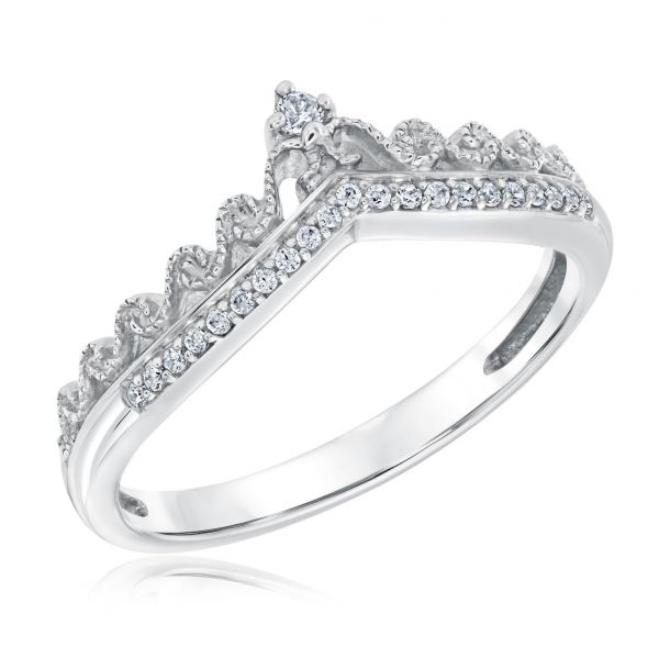 Silver tiara ring on sale