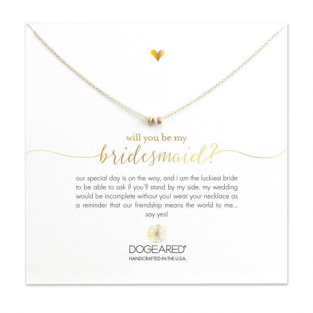 Dogeared Will You Be My Bridesmaid Stardust Bead Necklace