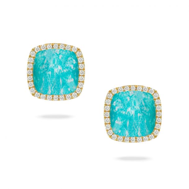 Doves by Doron Paloma Halo Yellow Gold Stud Earrings Amazon Breeze