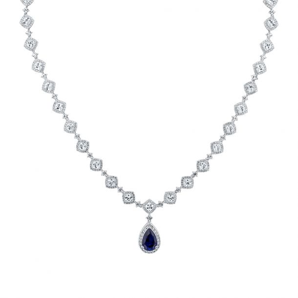 Sapphire statement discount necklace