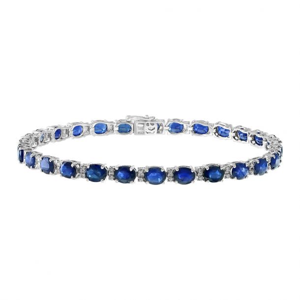 Sapphire diamond new arrivals tennis bracelet