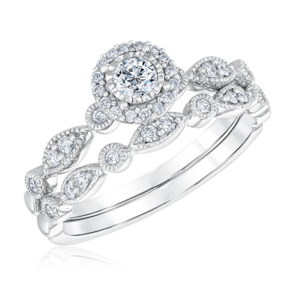 Vintage style bridal sets hot sale