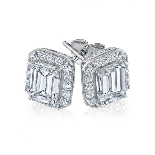 White sapphire sterling silver earrings new arrivals