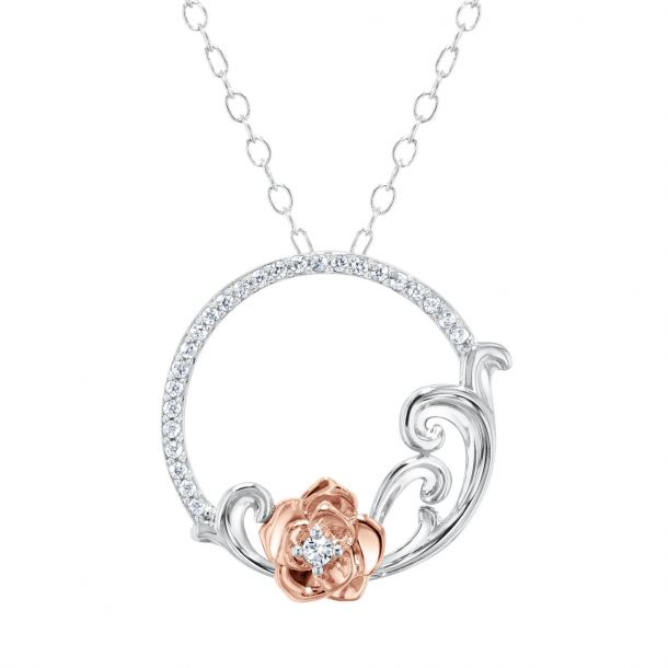 Enchanted rose necklace shop