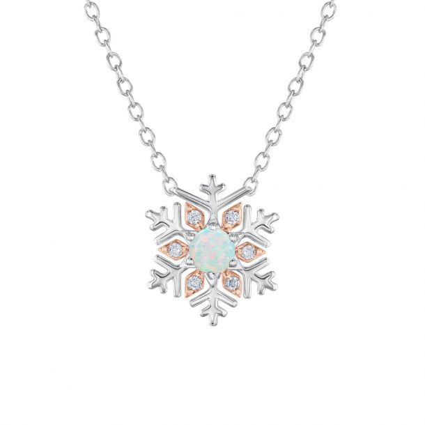 Opal online snowflake necklace