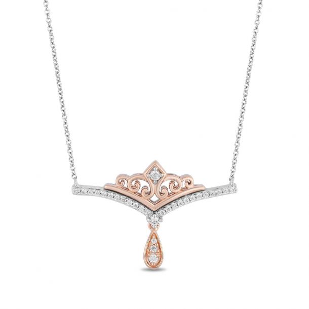 Disney Majestic Inspired Castle Key Diamond Pendant